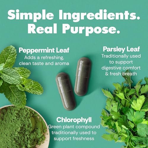 Her Fantasy Box | Body Magic | Chlorophyll-Kapseln – 30 vegane Kapseln für Entgiftung, Verdauung, Darmgesundheit, Hautunterstützung und fettige Haut – Natürlicher Energie-Booster
