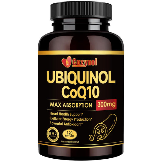 Ubiquinol CoQ10-300mg Weichkapseln mit Vitamin E & Omega 3 - Coenzym Q10 Nahrungsergänzungsmittel für Herzgesundheit & Energieproduktion - Starkes Antioxidans - 120 Portionen, 4-Monats-Vorrat