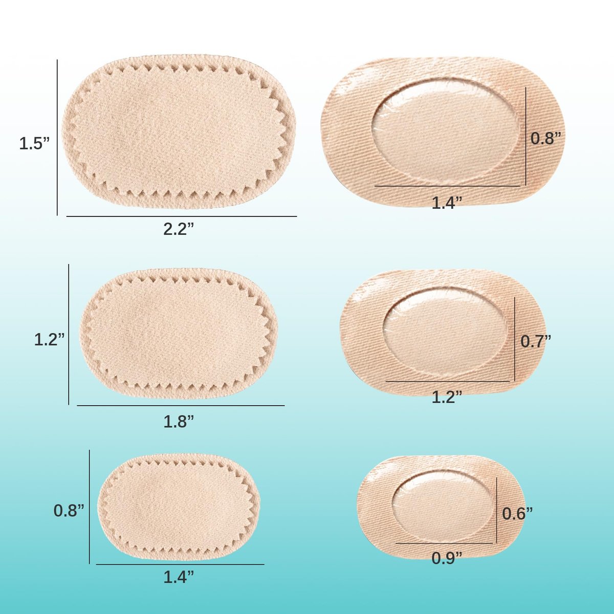 Promifun Ballenzehen-Polster zur Linderung – 27 Stück Ballenzehenkissen – Moleskin schützt Füße für Damen und Herren – Wasserabweisende selbstklebende Pads (Mehrfachgröße)