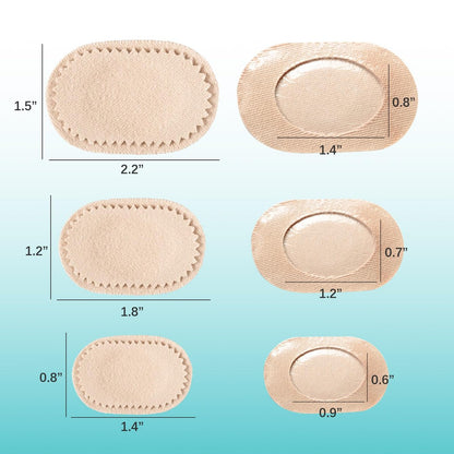 Promifun Ballenzehen-Polster zur Linderung – 27 Stück Ballenzehenkissen – Moleskin schützt Füße für Damen und Herren – Wasserabweisende selbstklebende Pads (Mehrfachgröße)