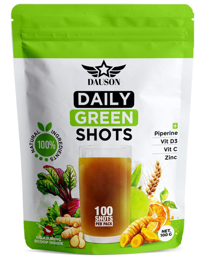 Supergreen Shots für ganzheitliches Wohlbefinden | Kräuterergänzung mit Weizengras, Matcha, Rote Bete, Ashwagandha, Kurkuma & Präbiotika | 100 Shots zur Stärkung von Immunität & Energie