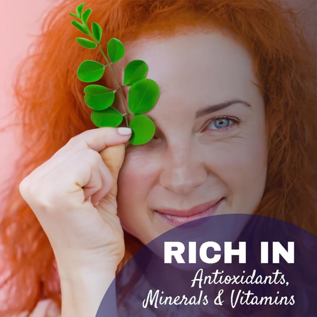 Vitamatic Moringa-Extrakt – pflanzliche Kapseln mit Moringa Oleifera Blattpulver – grünes Superfood Nahrungsergänzungsmittel – vegetarisch, nicht gentechnisch verändert, hergestellt in den USA – 180 Kapseln