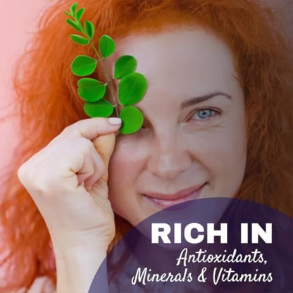 Vitamatic Moringa-Extrakt – pflanzliche Kapseln mit Moringa Oleifera Blattpulver – grünes Superfood Nahrungsergänzungsmittel – vegetarisch, nicht gentechnisch verändert, hergestellt in den USA – 180 Kapseln