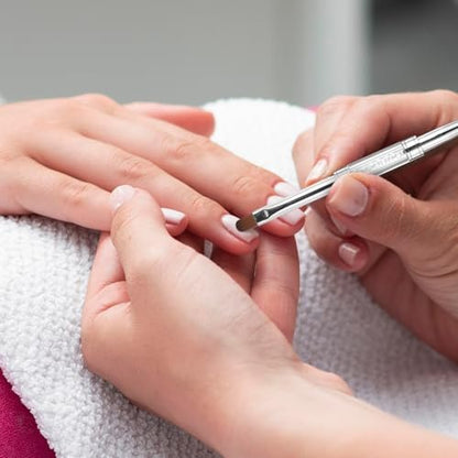 JJUNW 2 Stück Doppelend-Nagelmodellierpinsel für Hartgel, French-Tip-Pinsel, Liner-Pinsel, professionelles Nageldesign (Schwarz und Weiß)