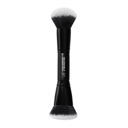 e.l.f. Liquid Bronzer & Contour Duo Brush – Seidig-pigmentierte Formel mit Doppelendpinsel, 100% vegan & tierversuchsfrei
