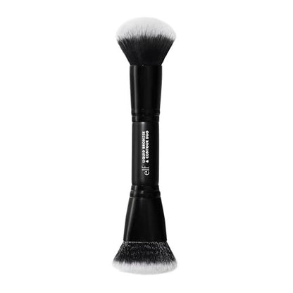 e.l.f. Liquid Bronzer & Contour Duo Brush – Seidig-pigmentierte Formel mit Doppelendpinsel, 100% vegan & tierversuchsfrei