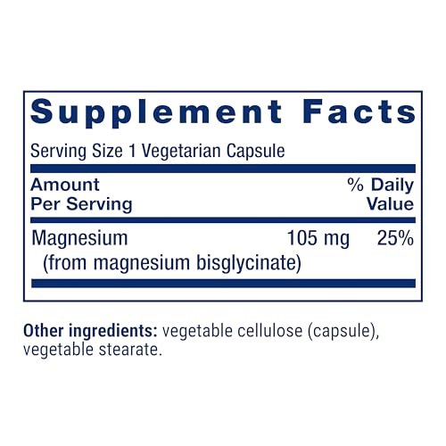 Life Extension Magnesium Glycinat – Herzgesundheit, Knochen, Nerven & Muskeln, hoch bioverfügbar, glutenfrei, nicht-GVO, vegetarisch, 90 Kapseln