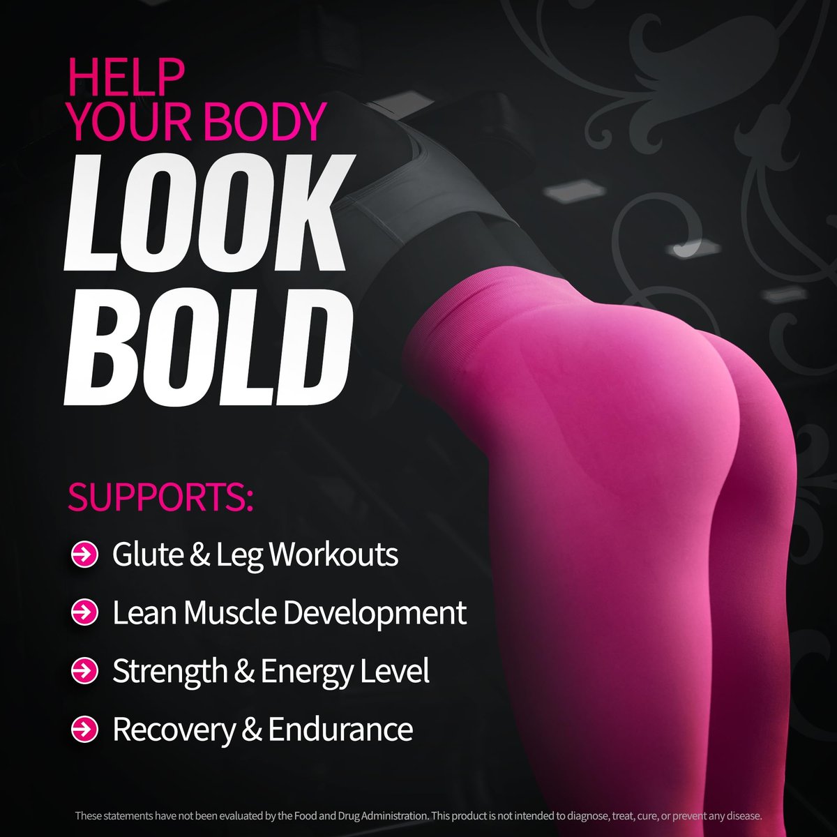Bold Buns Creatine für Frauen – Supplement mit Kollagen & BCAA – Unterstützt Muskelaufbau, Regeneration, Hautelastizität, gesundes Haar & Nägel (30 Portionen, ungesüßt)