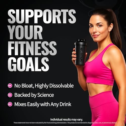 Bold Buns Creatine für Frauen – Supplement mit Kollagen & BCAA – Unterstützt Muskelaufbau, Regeneration, Hautelastizität, gesundes Haar & Nägel (30 Portionen, ungesüßt)