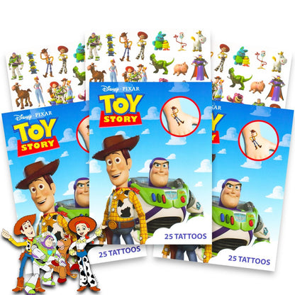 Disney Pixar Toy Story Tattoos Party Favors Pack – 75 temporäre Tattoos für Kindergeburtstage und Mottopartys