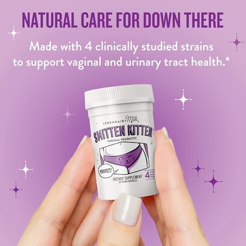 Legendairy Milk Smitten Kitten™ - Vaginale Probiotika für Frauen - Klinisch getestete Lactobacillus Reuteri für die vaginale Gesundheit - Unterstützt pH-Gleichgewicht, Flora und Harnwegsgesundheit