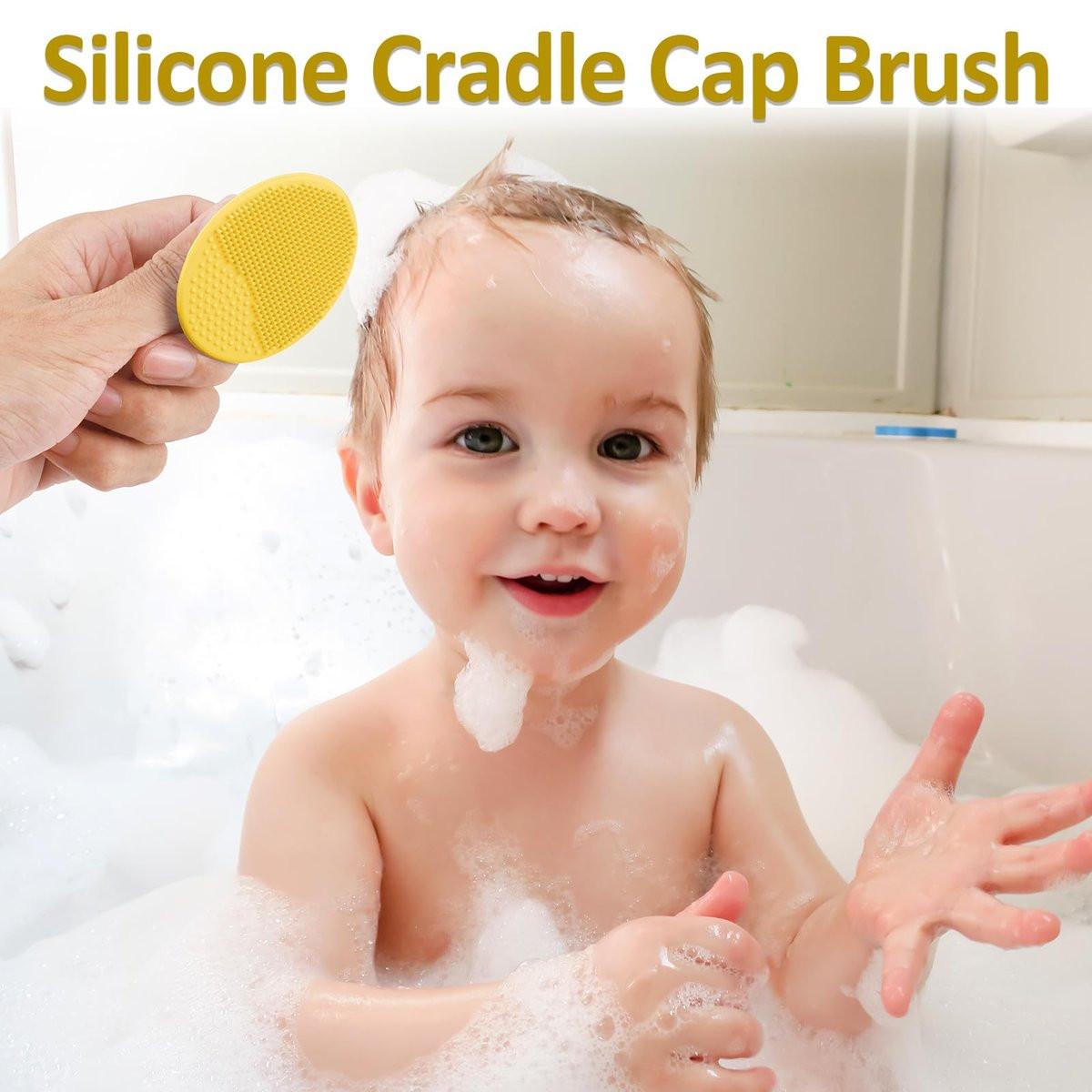 Baby Grooming Kit, Säuglingspflege-Set mit Haarbürste, Kamm, Nagelknipser, Nasensauger, Babypflege-Set für Neugeborene Jungen Mädchen (Gelb)