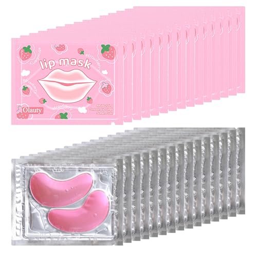 30 Paar Augenmasken & Lippenmasken – Feuchtigkeitsspendende Hydrogel-Pads gegen Schwellungen und feine Linien – Geschenk für Muttertag, Abschlussfeier, Lehrer – Großpackung