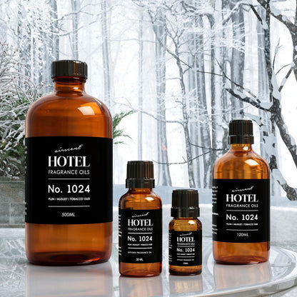 AirScent Hotel Diffuser Oil No. 1024 – Inspiriert vom JW M Hotel – Plum Muguet Tobacco Oud – Hotel Duft Dupe – Premium Duftöl für Ultraschall- und Wasserlose Diffuser sowie DIY – 10 ml, 0,34 fl oz