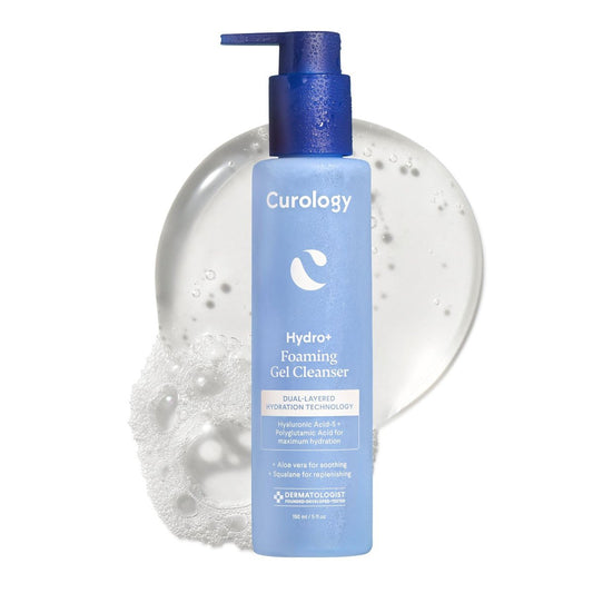 Curology Hydro+ Schaumgel-Gesichtsreiniger – Feuchtigkeitsspendender, sanfter Gesichtsreiniger für empfindliche Haut, parfümfrei, 150 ml