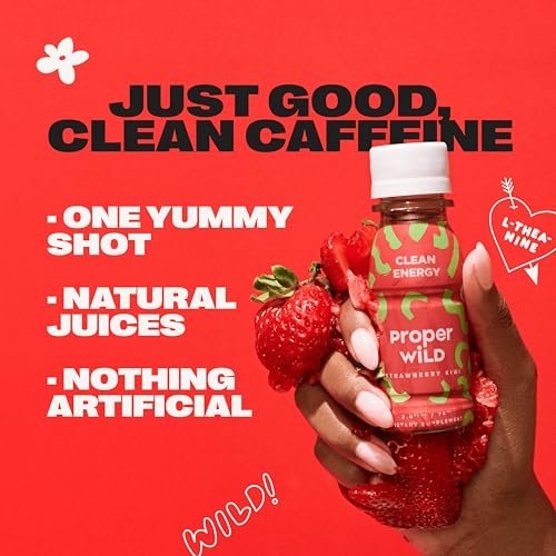 Proper Wild Vegane Energy Shots mit L-Theanin & Bio-Koffein – Cleaner pflanzlicher Energydrink, glutenfrei, zuckerfrei, Geschmackspaket Favorite, 6er-Pack à 74 ml