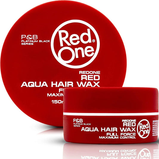 Redone Haarwachs Rot 150ml | Ultra-Halt & maximale Kontrolle | Hochglanz Stylingwachs für Männer & Frauen | Edge Control & nicht klebriger Finish | Erdbeerduft | Professionelles Barbershop Haarwachs