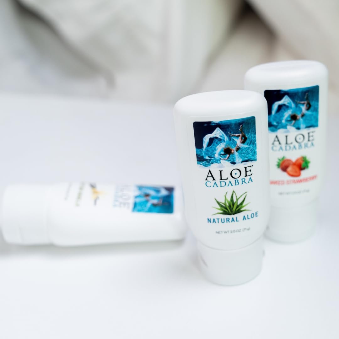 Aloe Cadabra Vaginalfeuchtigkeitscreme, natürliche Aloe, pH-ausgeglichen, wasserbasiert & 95% Aloe Vera, reduziert Trockenheit, Unbehagen, vielseitig einsetzbar (2,5 fl oz, 1 Packung)