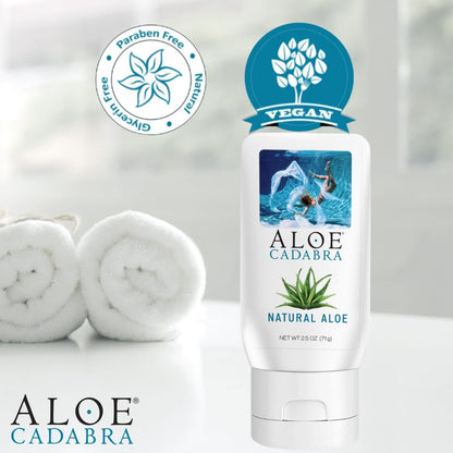 Aloe Cadabra Vaginalfeuchtigkeitscreme, natürliche Aloe, pH-ausgeglichen, wasserbasiert & 95% Aloe Vera, reduziert Trockenheit, Unbehagen, vielseitig einsetzbar (2,5 fl oz, 1 Packung)
