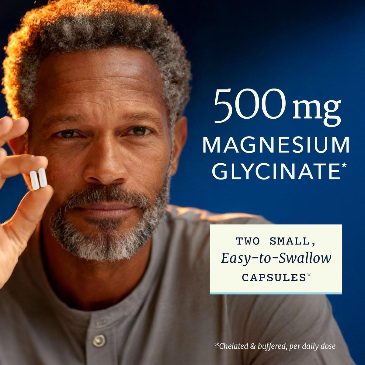 Magnesium Glycinat 500mg | Chelat für hohe Absorption | Muskelentspannung, Knochen, Herz, Nerven, Schlaf & Ruhe Unterstützung für Frauen & Männer | Magnesiumchelat & Bisglycinat Komplex | 60 Kapseln
