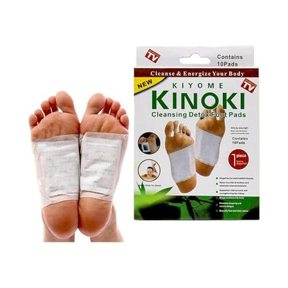 Kinoki Fußpads für Ihre Gesundheitspflege – 10 Premium natürliche Fußpflaster – Klebende Fußpads zur Linderung von Fußschmerzen – Beseitigung unangenehmer Fußgerüche – Aufklebbare Fußpads