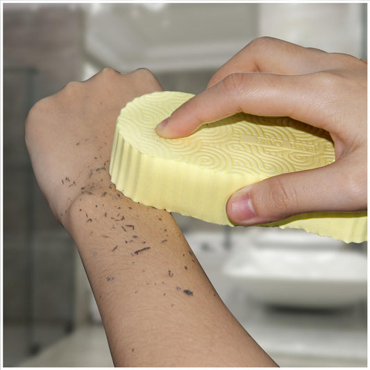 Magic Exfoliating Bath Sponge (2 Stück) – 3D superweicher Peeling-Badeschwamm, hautfreundlich und wiederverwendbar für Erwachsene, Kinder und Schwangere – Alternative zu Peeling-Handschuhen