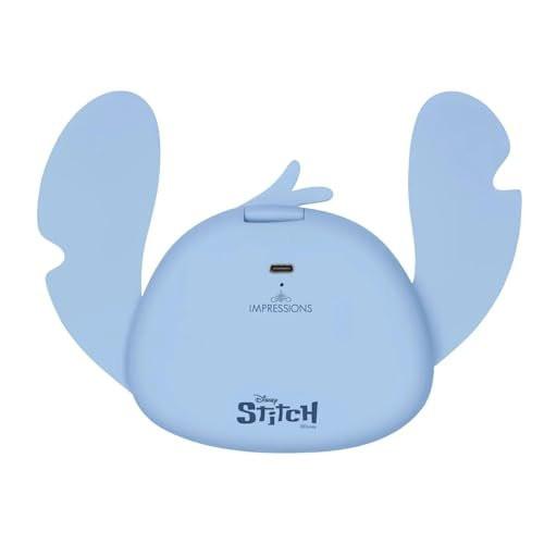 Impressions Vanity Stitch Ohana LED Kompaktspiegel mit Licht – Reise-Make-up-Spiegel mit 3-facher Vergrößerung, einstellbarer Helligkeit und weichem Samt-Finish, Auto-Off-Funktion