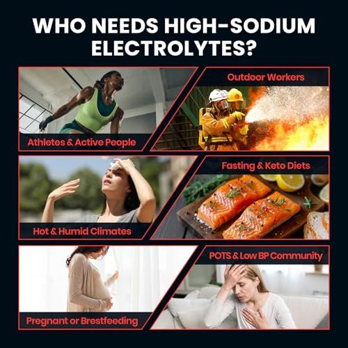 Venture Pal High Sodium Sugar-Free Electrolyte Powder Packets – Hydration Packets mit Natrium, Kalium & Magnesium | Null Kalorien | Vegan, Keto und Paleo freundlich | 30 Sticks