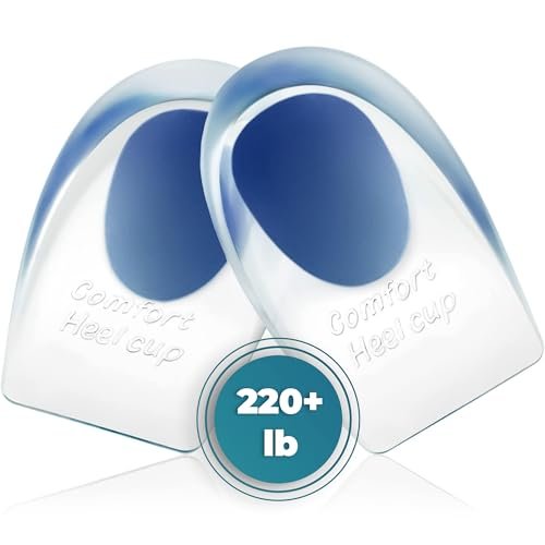 Fersenpolster bei Achillessehnenentzündung & Plantarfasziitis - 2er-Pack Gel-Einlagen für Fersenschmerzen, Fußgewölbeunterstützung für Damen & Herren