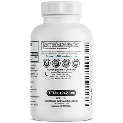Bronson Kupferglycinat 3 mg Chelat – Hoch bioverfügbar, Nicht-GVO, 180 Vegetarische Tabletten
