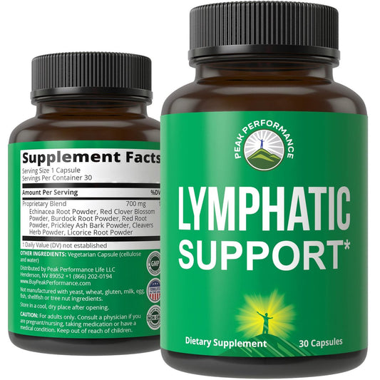 Lymphdrainage-Kapseln – 7-in-1 Lymphsystem-Unterstützung mit veganen Inhaltsstoffen (Echinacea, Rotklee, Klettenwurzel, Rote Wurzel, Süßholzwurzel) für Frauen und Männer – 30 Kapseln