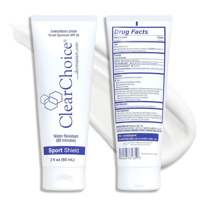 Clear Choice Sport Shield SPF 45 – Mineralischer Sonnenschutz & Feuchtigkeitscreme | Nicht fettend, Breitband-SPF für Gesicht & Körper | Mikronisiertes Zinkoxid | Kein weißer Schimmer | Dermatologen empfohlen 60 ml / 2 oz