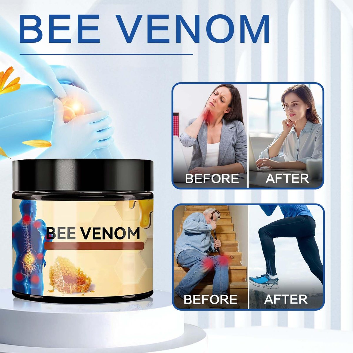 2er-Pack Bienen-Gift-Creme, MILEDY Bienen-Gift-Advanced-Creme, professionelles Bienen-Gift-Gel, feuchtigkeitsspendende Hautpflege