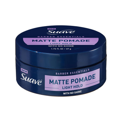 Suave Haar Pomade für Herren – Barber Essentials Styling, Leichter Halt und kein Glanz, Für verbesserte Haarform und Reduzierung von Frizz, 49,6 g