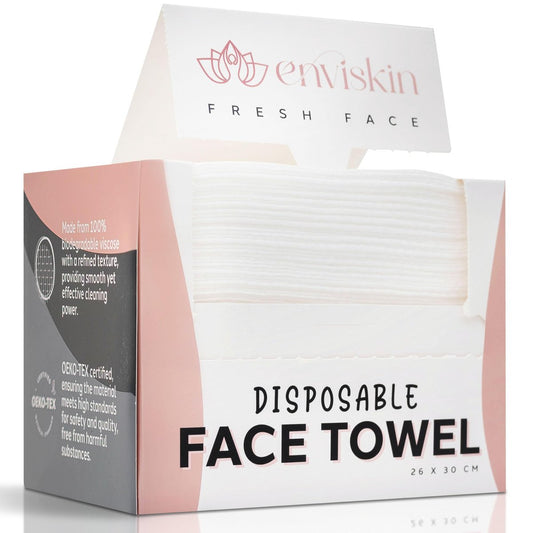 50 Stück Einweg-Gesichtstücher, pflanzliche Make-up-Entferner-Tücher für empfindliche Haut – XL ultraweiche Einweg-Gesichtstücher für die tägliche Hautpflege, extra große Reinigungstücher (25 x 30 cm)