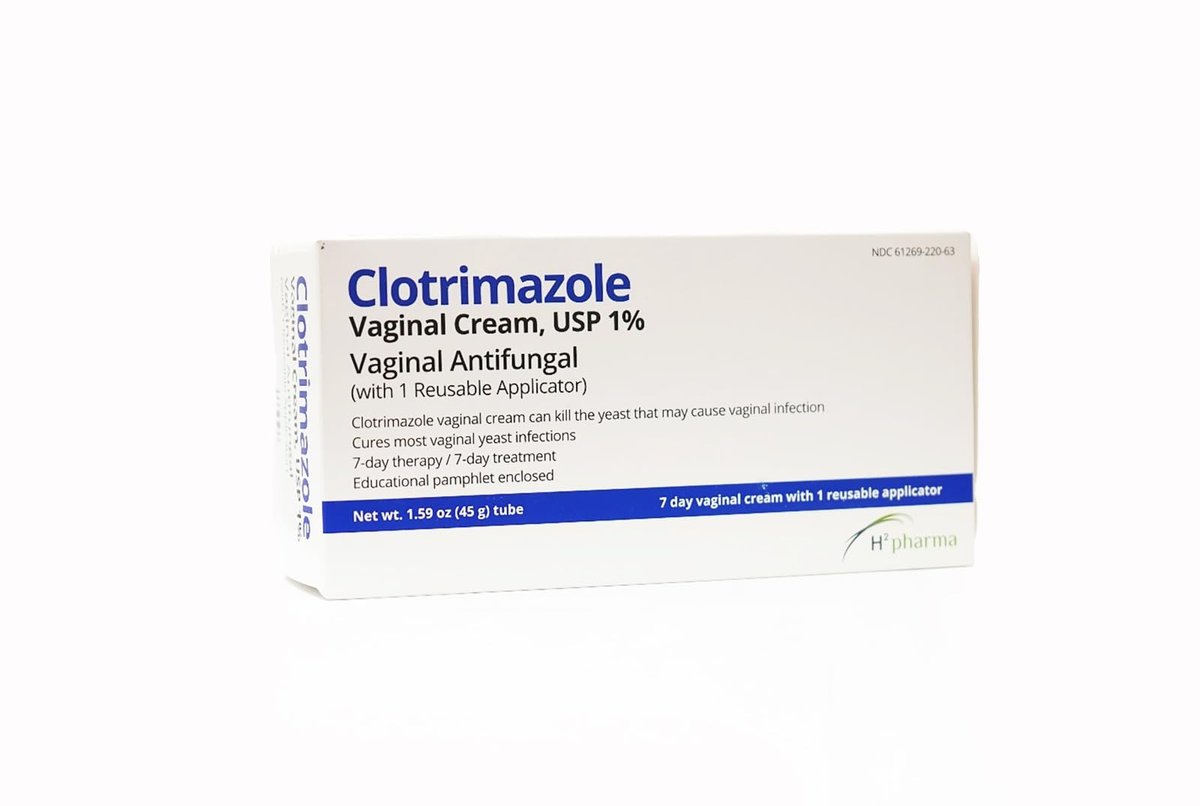 H2 pharma Clotrimazol Creme, USP 1%, 45 g Tube mit 1 wiederverwendbaren Applikator, 7-Tage-Behandlung