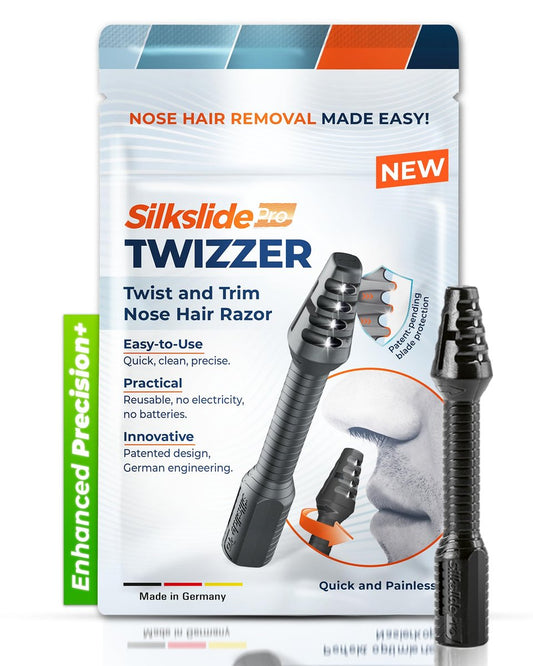 Silkslide TWIZZER – Nasenhaar- und Ohrhaartrimmer für Männer und Frauen, Twist & Trim, deutsche Klingen, patentiertes Design, kein Strom oder Batterien