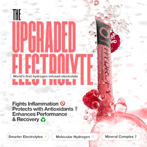 Hydrofy Hydrogen Wasser + Elektrolyte Trinkmischung - Sortenpaket | H2 Hydrationsbeutel mit molekularem Wasserstoff, Natrium, Kalium, Magnesium | Zitrone-Limette, Himbeere, Orange + Koffein | 12 Stück