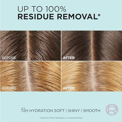 L'Oreal Paris Elvive Hyaluron + Pure 72H Feuchtigkeitsspendender Conditioner für fettiges Haar mit Salicylsäure und Hyaluronsäure, 828 ml