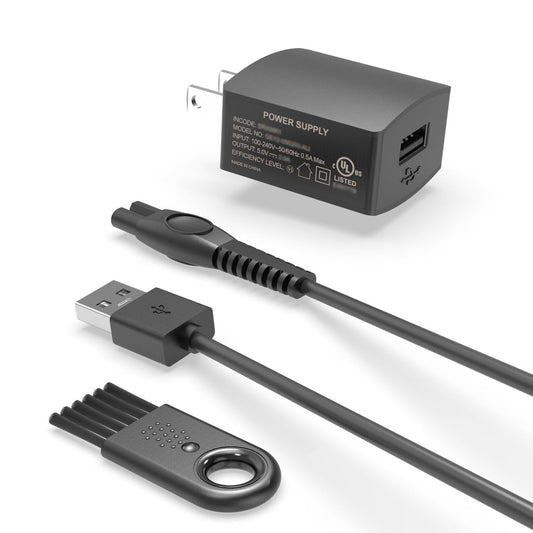 5V UL-Ladegerät für Philips Norelco Nass- und Trockenrasierer & OneBlade 360, Serien 2000-9000, Trimmer