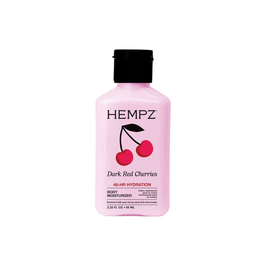 Hempz Mini Cherry Lotion – Ultra-Feuchtigkeitsspendende Körper- und Handlotion mit Kirschduft, Reisegröße 2,25 oz.