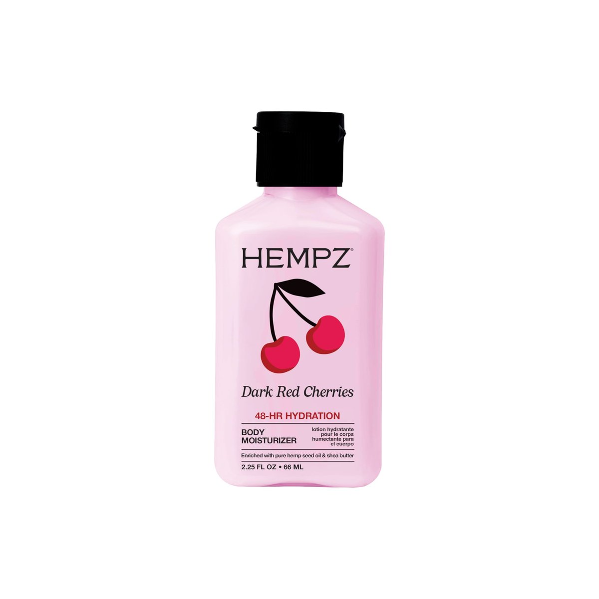 Hempz Mini Cherry Lotion – Ultra-Feuchtigkeitsspendende Körper- und Handlotion mit Kirschduft, Reisegröße 2,25 oz.
