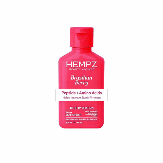 Hempz Mini Brazilian Berry Beauty Actives Lotion, feuchtigkeitsspendende Körperlotion für Hände und Füße, 2,25 oz