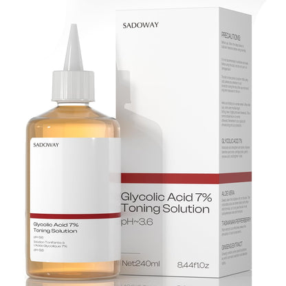 Glykolsäure Toner: 240ml Glykolsäure 7% Peeling-Toner zur Beruhigung und Hydratisierung der Haut