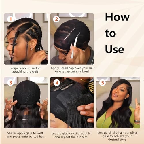 Hair Glue für Quick Weave 1oz – professioneller Haarkleber für Haarverlängerungen & Wimpernverlängerung | Starker Halt, wasserfest & schonende Formel | einfache Anwendung mit Präzisionsdüse
