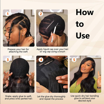 Hair Glue für Quick Weave 1oz – professioneller Haarkleber für Haarverlängerungen & Wimpernverlängerung | Starker Halt, wasserfest & schonende Formel | einfache Anwendung mit Präzisionsdüse