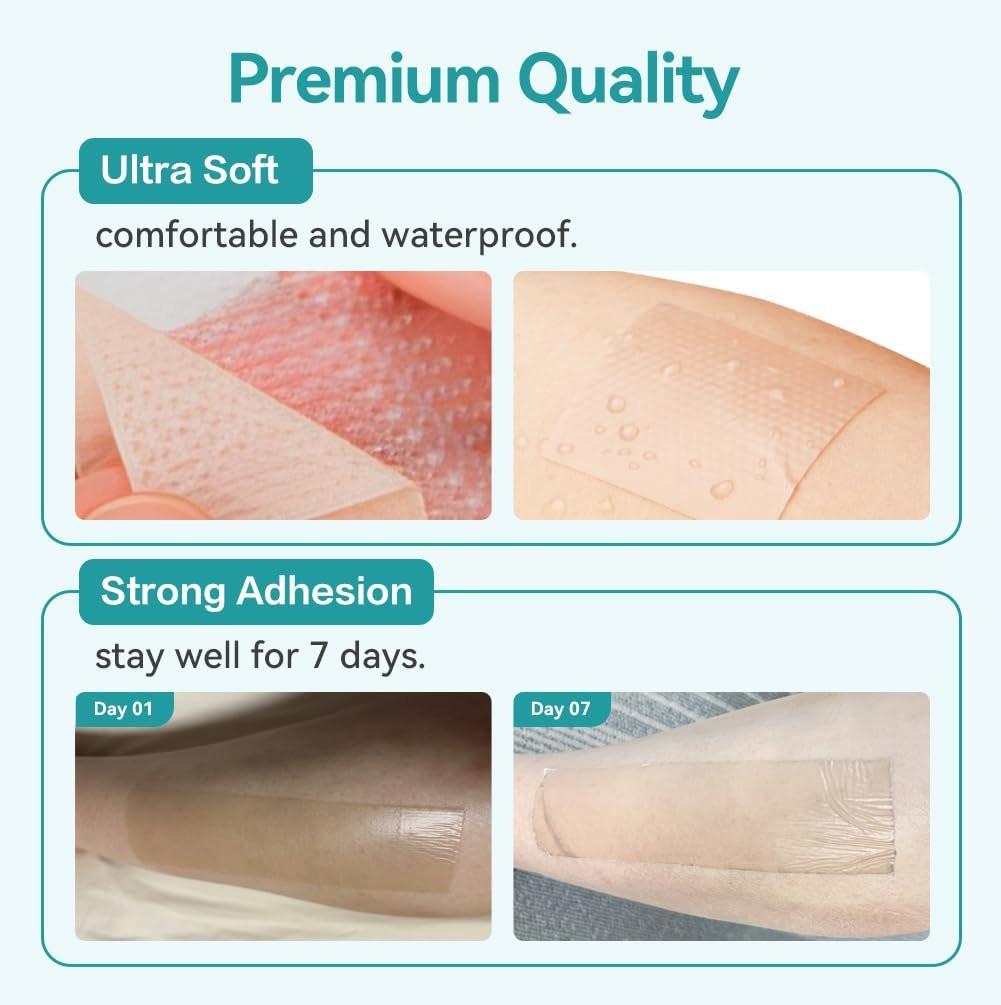 Dimora Medizinisches Silikon-Narbenpflaster – Ultrawelche Silikon-Narbenband (1,6" x 60" Rolle), hypoallergen, zur Narbenentfernung nach Operationen, Kaiserschnitt, Bauchdeckenstraffung, Keloidbehandlung