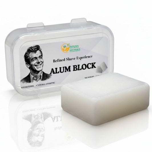 Herbs Botanica Alum Block für die Rasur – Beruhigende Aftershave-Lösung für Männer – Stoppt Blutungen bei Schnitten & Kratzern – Fitkari Alaunstein für die Hautpflege 3,5 Unzen