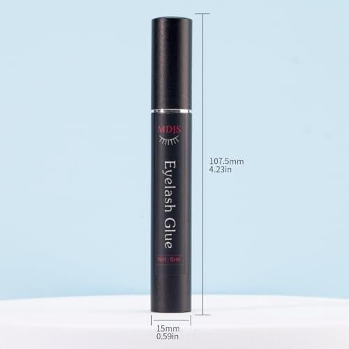 A9-h-b Einzeltipp Wimpernkleber Schwarz Latexfrei Wimpernzubehör, Natürlich Haltbar 6ml Weiß