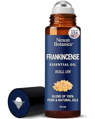 Weihrauch Ätherisches Öl Roll-On Mischung 10 ml – Reines, natürliches Öl mit Traubenkernöl für Aromatherapie & Hautpflege – Nexon Botanics